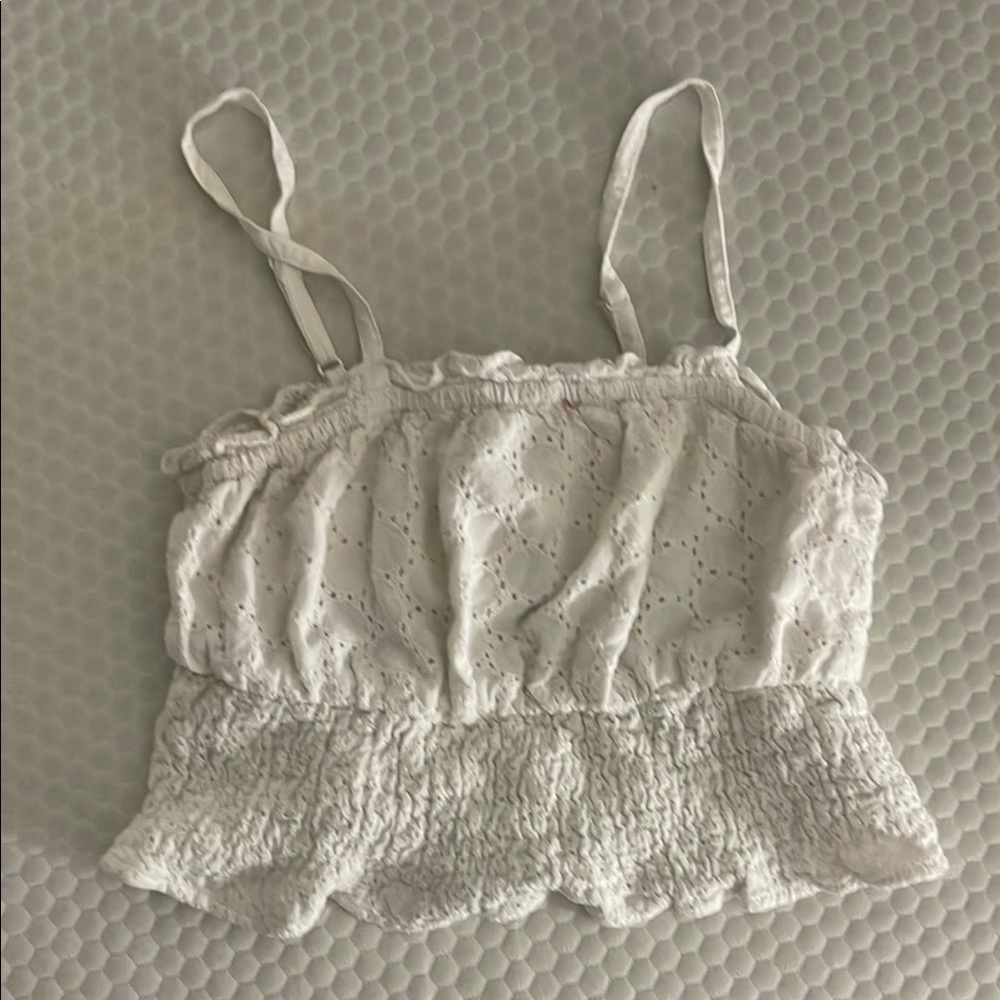 White Eyelet Women's Top